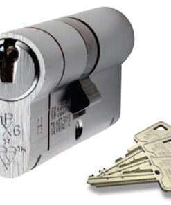 Eurospec MPx6 Euro Profile British Standard 6 Pin Double Cylinders (Various Sizes), Satin Chrome