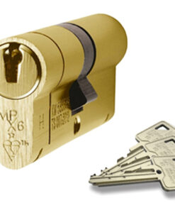 Eurospec MPx6 Euro Profile British Standard 6 Pin Double Cylinders (Various Sizes), Polished Brass