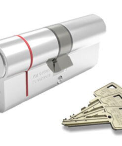 Eurospec MPx6 Euro Profile British Standard 6 Pin Double Cylinders (Various Sizes), Polished Chrome