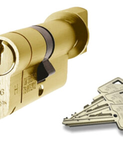 Eurospec MPX6 Euro Profile British Standard 6 Pin Cylinder & Turn (Various Sizes), Polished Brass