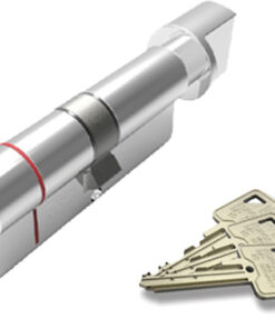 Eurospec MPX6 Euro Profile British Standard 6 Pin Cylinder & Turn (Various Sizes), Polished Chrome