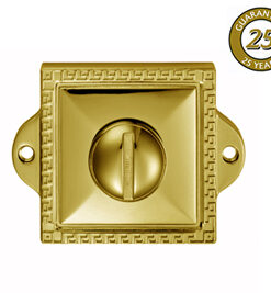 Greek Key Turn & Release, Stainless Brass