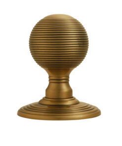 Delamain Reeded Concealed Fix Mortice Door Knob, Florentine Bronze (sold in pairs)
