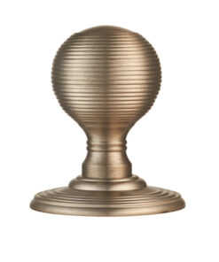 Delamain Reeded Concealed Fix Mortice Door Knob, Satin Nickel (sold in pairs)