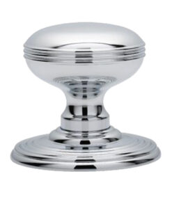 Delamain Ringed Concealed Fix Mortice Door Knob, Polished Chrome (sold in pairs)
