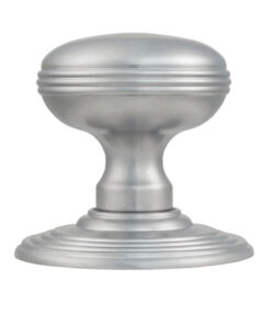 Delamain Ringed Concealed Fix Mortice Door Knob, Satin Chrome (sold in pairs)