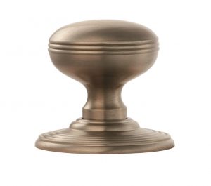 Delamain Ringed Concealed Fix Mortice Door Knob, Satin Nickel (sold in pairs)