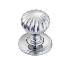 Fingertip Delamain Flower Cupboard Knob (31mm), Polished Chrome
