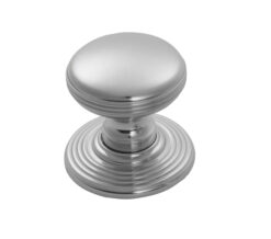 Fingertip Delamain Ringed Cupboard Knob (28mm OR 35mm), Polished Chrome