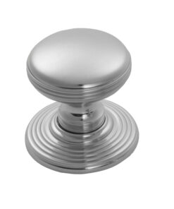 Fingertip Delamain Ringed Cupboard Knob (28mm OR 35mm), Polished Chrome