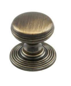 Fingertip Delamain Ringed Cupboard Knob (28mm OR 35mm), Florentine Bronze