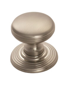 Fingertip Delamain Ringed Cupboard Knob (28mm OR 35mm), Satin Nickel