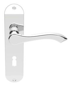 Andros Door Handles On Backplate, Polished Chrome (sold in pairs)