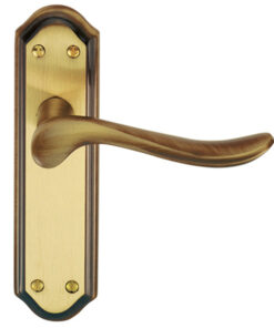 Lytham Door Handles On Backplate, Florentine Bronze  (sold in pairs)