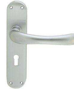 Manital Ibra Door Handles On Backplate, Satin Chrome (sold in pairs)