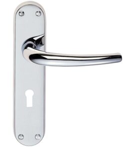 Manital Lilla Door Handles On Backplate, Polished Chrome (sold in pairs)
