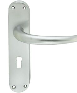 Manital Lilla Door Handles On Backplate, Satin Chrome (sold in pairs)