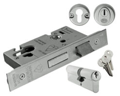 Eurospec Insurance Rated (Complete Set) BS Euro Profile Cylinder Sashlocks - Silver Finish