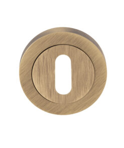 Serozzetta Standard Profile Escutcheons, Antique Brass