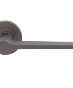 Velino Lever Handle On Round Rose - Matt Bronze (sold in pairs)