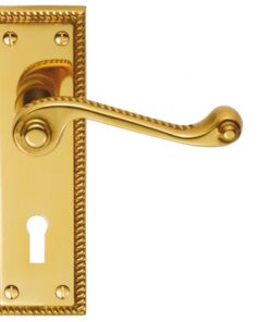 Georgian Polished Brass Door Handles (sold in pairs)