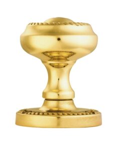 Mushroom Concealed Fix Mortice Door Knob, Polished Brass  (sold in pairs)