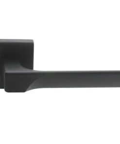 Manital Flash Door Handles On Square Rose, Black (sold in pairs)