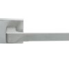 Manital Flash Door Handles On Square Rose, Satin Chrome (sold in pairs)