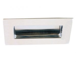 Eurospec Steelworx Retangular Flush Pull (102mm x 51mm), Polished Stainless Steel