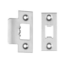 Eurospec Forend & Strike Pack For TLS Heavy Duty Tubular Latches, Satin Stainless Steel