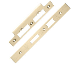 Eurospec Forend & Strike Pack For DLS DIN Euro Sash/Bathroom Lock, Satin Brass