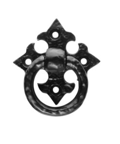 Fingertip Ring Pull On Gothic Cross Backplate, Black Antique