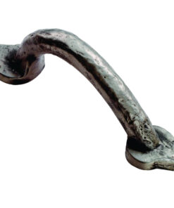 Fingertip Hammered Fleur De Lys Cabinet Pull Handle (100mm C/C), Pewter