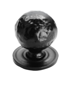 Fingertip Hammered Pattern Cupboard Knob, Black Antique