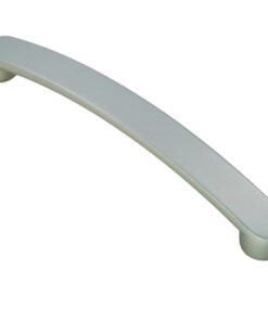Fingertip Radiused End Flat Bow Cabinet Pull Handle (128mm OR 160mm C/C), Satin Nickel