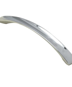 Fingertip Concave Bow Cupboard Pull Handle (128mm OR 162mm C/C), Polished Chrome