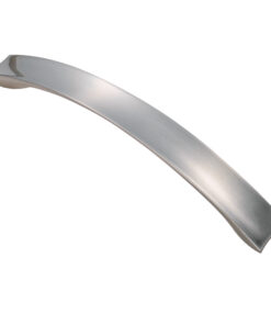 Fingertip Concave Bow Cupboard Pull Handle (128mm OR 162mm C/C), Satin Nickel