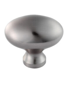 Fingertip Oval Pattern Cupboard Knob, Satin Nickel