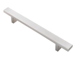 Fingertip Rectangular Section T-Bar Cabinet Pull Handles (128mm, 160mm OR 224mm C/C), Stainless Steel