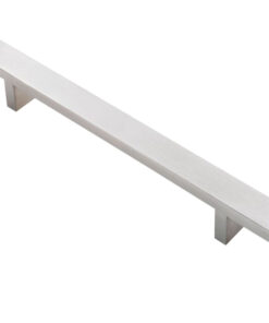 Fingertip Rectangular Section T-Bar Cabinet Pull Handles (128mm, 160mm OR 224mm C/C), Stainless Steel
