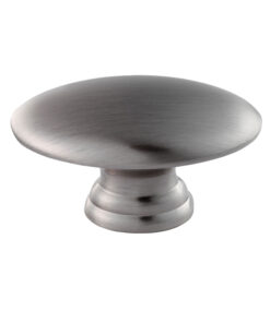 Fingertip Oval Cupboard Knob, Satin Nickel