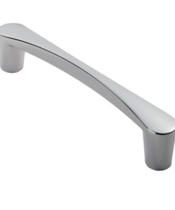 Fingertip Venturi D Cabinet Pull Handles (128mm OR 160mm c/c), Polished Chrome