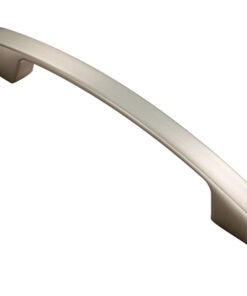 Fingertip Bridge Cabinet Pull Handle (128mm OR 160mm C/C), Satin Nickel