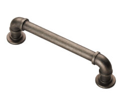 Fingertip Pipe Cabinet Pull Handles (128mm OR 320mm C/C), Pewter
