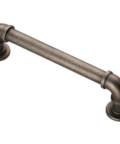 Fingertip Pipe Cabinet Pull Handles (128mm OR 320mm C/C), Pewter