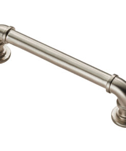 Fingertip Pipe Cabinet Pull Handles (128mm OR 320mm C/C), Satin Nickel