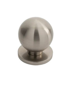 Fingertip Stainless Steel Spherical Cupboard Knob, Satin Nickel