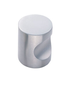 Fingertip Stainless Steel Cylindrical Cupboard Knob, Satin Stainless Steel