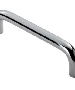 Fingertip D Pattern Cabinet Pull Handles (96mm, 128mm, 160mm OR 192mm C/C), Polished Chrome