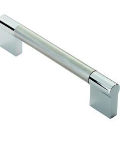 Fingertip Chunky Key Hole Bar Cabinet Pull Handles (Multiple Sizes), Satin Nickel & Polished Chrome
